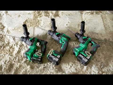 Powerful drilling with ideal balance: HiKOKI Cordless Rotary Hammers DH12DD, DH18DPA, and DH18DPB